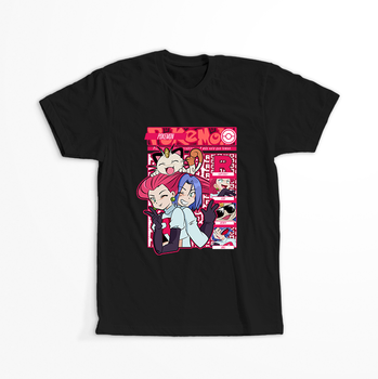 Koszulka Czarna - Pokemon x Naruto - WYBIERZ KOLOR KOSZULKI I FASON