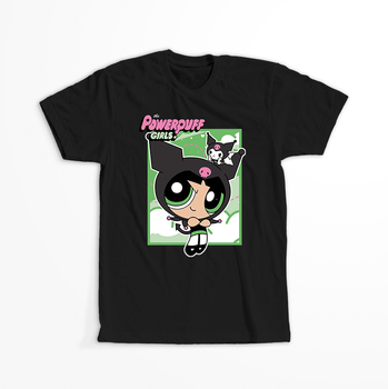 Koszulka Czarna - Kuromi & The Powerpuff Girls - WYBIERZ KOLOR KOSZULKI I FASON