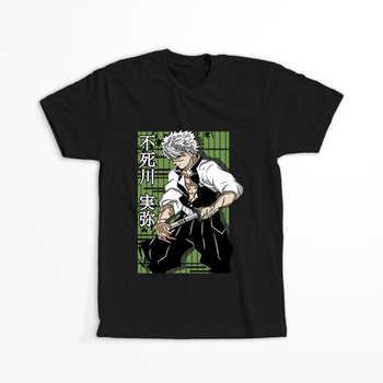 Koszulka Czarna Demon Slayer / Kimetsu no Yaiba / Miecz zabójcy demonów - WYBIERZ KOLOR KOSZULKI I FASON