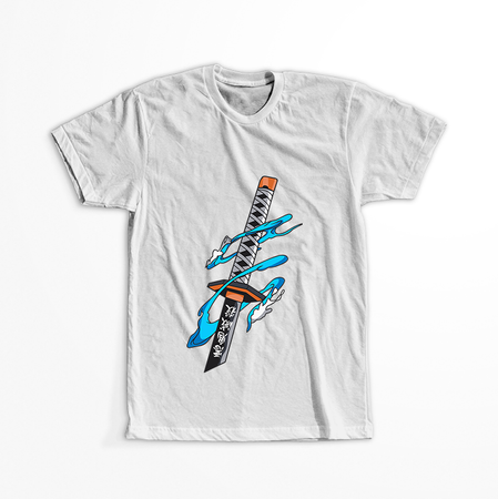 Koszulka Biała Demon Slayer / Kimetsu no Yaiba / Miecz zabójcy demonów - WYBIERZ KOLOR KOSZULKI I FASON