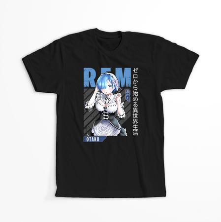 Koszulka Czarna Re:Zero - WYBIERZ KOLOR KOSZULKI I FASON