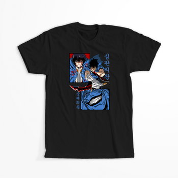 Koszulka Czarna - Solo Leveling  - WYBIERZ KOLOR KOSZULKI I FASON