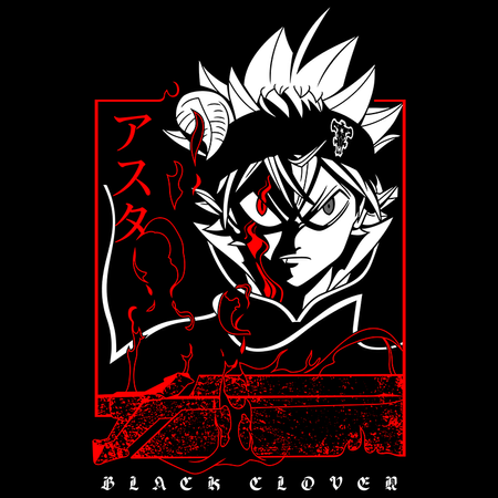 Koszulka Czarna - Black Clover - WYBIERZ KOLOR KOSZULKI I FASON