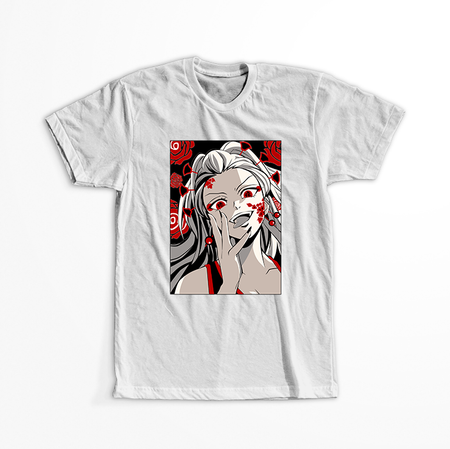 Koszulka Biała Demon Slayer / Kimetsu no Yaiba / Miecz zabójcy demonów - WYBIERZ KOLOR KOSZULKI I FASON