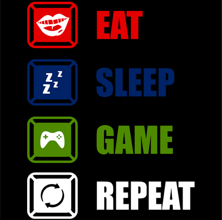 Torba z uszami z Eat, Sleep, Game, Repeate
