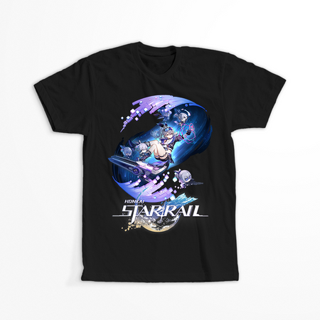 Koszulka Czarna - Honkai Star Rail  - Silver Wolf WYBIERZ KOLOR KOSZULKI I FASON