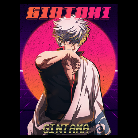 Koszulka Czarna Gintama WYBIERZ KOLOR KOSZULKI I FASON