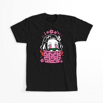 Koszulka Czarna Demon Slayer / Kimetsu no Yaiba / Miecz zabójcy demonów - WYBIERZ KOLOR KOSZULKI I FASON