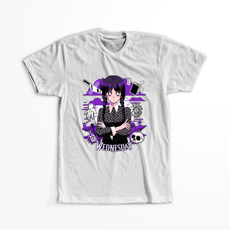 Koszulka Biała - Wednesday - WYBIERZ KOLOR KOSZULKI I FASON