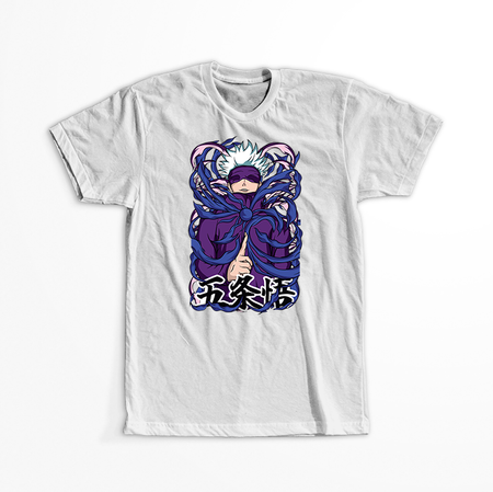 Koszulka Biała Jujutsu Kaisen - WYBIERZ KOLOR KOSZULKI I FASON