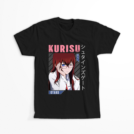 Koszulka Czarna - Steins;Gate - WYBIERZ KOLOR KOSZULKI I FASON