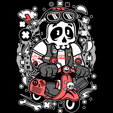 Koszulka Czaszka WYBIERZ KOLOR KOSZULKI I FASON