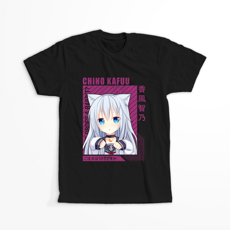 Koszulka Czarna - Is the Order a Rabbit?  - WYBIERZ KOLOR KOSZULKI I FASON