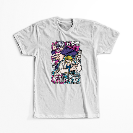 Koszulka Biała Jujutsu Kaisen - WYBIERZ KOLOR KOSZULKI I FASON