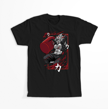 Koszulka Czarna Chainsaw Man WYBIERZ KOLOR KOSZULKI I FASON