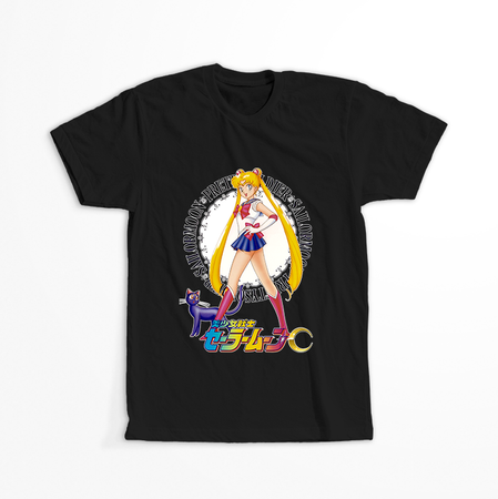 Koszulka Czarna Sailor Moon WYBIERZ KOLOR KOSZULKI I FASON