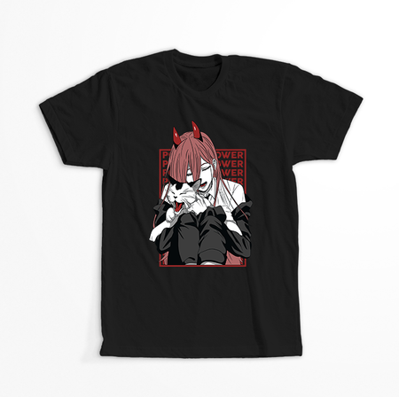 Koszulka Czarna Chainsaw Man WYBIERZ KOLOR KOSZULKI I FASON