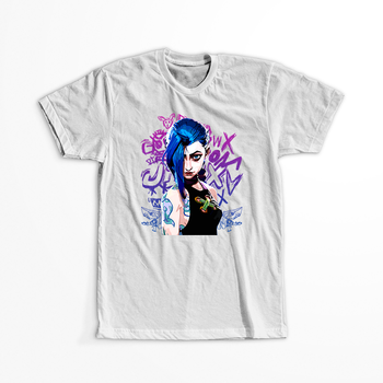 Koszulka Biała - League of Legends & Arcane - WYBIERZ KOLOR KOSZULKI I FASON