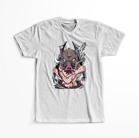 Koszulka Biała Demon Slayer / Kimetsu no Yaiba / Miecz zabójcy demonów - WYBIERZ KOLOR KOSZULKI I FASON
