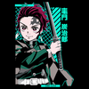 Koszulka Czarna Demon Slayer / Kimetsu no Yaiba / Miecz zabójcy demonów - WYBIERZ KOLOR KOSZULKI I FASON