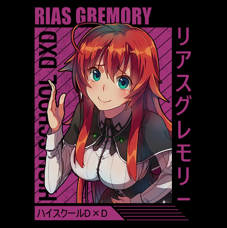 Koszulka Czarna Highschool DxD - WYBIERZ KOLOR KOSZULKI I FASON