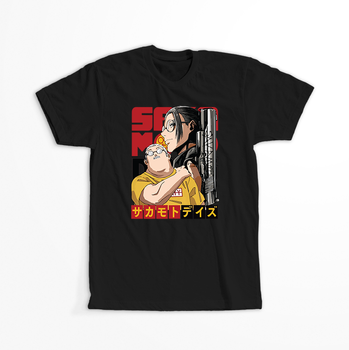 Koszulka Czarna Sakamoto Days - WYBIERZ KOLOR KOSZULKI I FASON