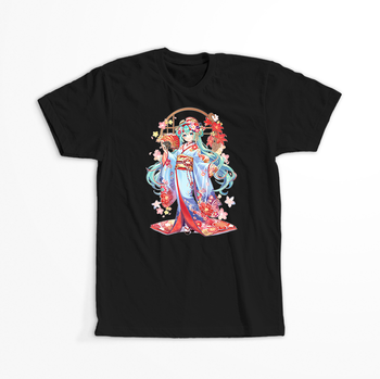 Koszulka Czarna Vocaloid Hatsune Miku - WYBIERZ KOLOR KOSZULKI I FASON