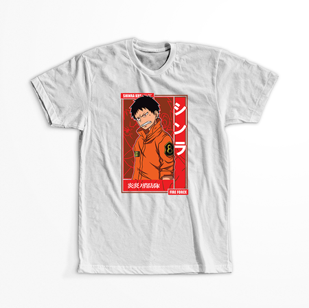 Koszulka Biała Fire Force - WYBIERZ KOLOR KOSZULKI I FASON