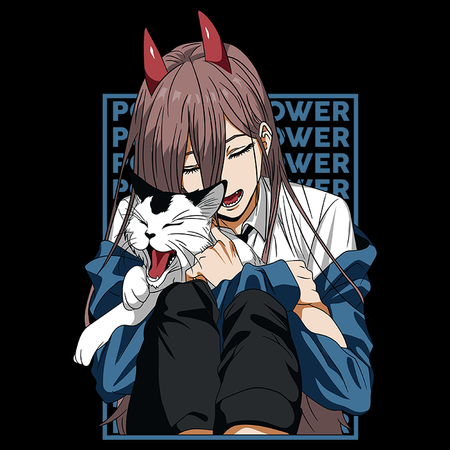 Koszulka Biała  Chainsaw Man WYBIERZ KOLOR KOSZULKI I FASON