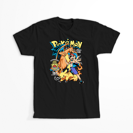 Koszulka Czarna - Pokemon - WYBIERZ KOLOR KOSZULKI I FASON