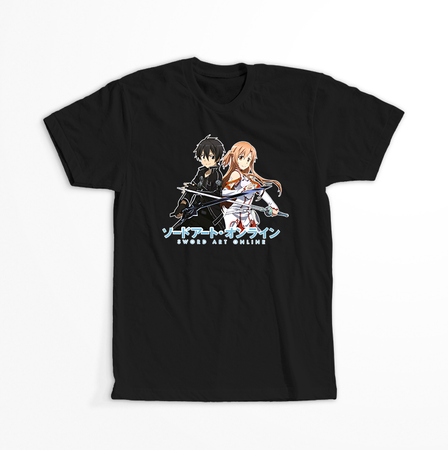 Koszulka Czarna Sword Art Online - WYBIERZ KOLOR KOSZULKI I FASON
