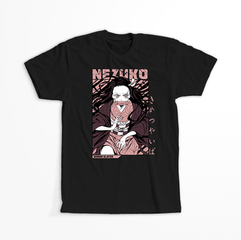 Koszulka Czarna Demon Slayer / Kimetsu no Yaiba / Miecz zabójcy demonów - WYBIERZ KOLOR KOSZULKI I FASON