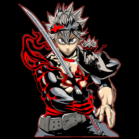 Koszulka Czarna - Black Clover - WYBIERZ KOLOR KOSZULKI I FASON