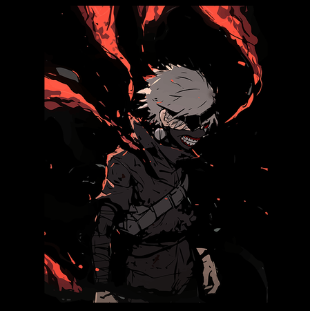 Koszulka Biała Tokyo Ghoul - WYBIERZ KOLOR KOSZULKI I FASON