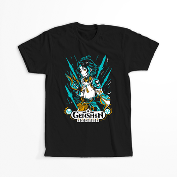 Koszulka Czarna Genshin Impact - Xiao - WYBIERZ KOLOR