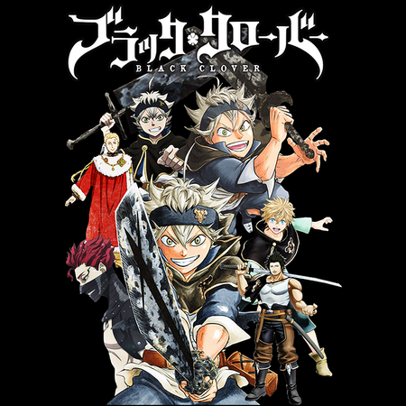 Koszulka Czarna - Black Clover - WYBIERZ KOLOR KOSZULKI I FASON