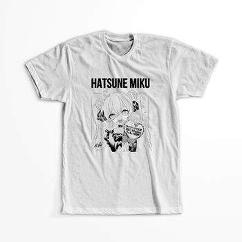 Koszulka Biała Vocaloid Hatsune Miku - WYBIERZ KOLOR KOSZULKI I FASON