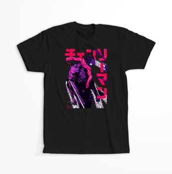 Koszulka Czarna Chainsaw Man WYBIERZ KOLOR KOSZULKI I FASON