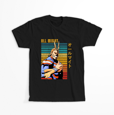 Koszulka Czarna My Hero Academia / Akademia bohaterów - WYBIERZ KOLOR KOSZULKI I FASON