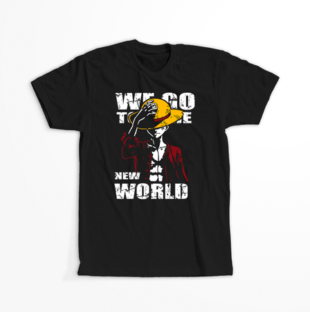 Koszulka Czarna One Piece - WYBIERZ KOLOR KOSZULKI I FASON