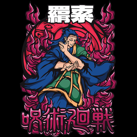 Koszulka Czarna Jujutsu Kaisen - WYBIERZ KOLOR KOSZULKI I FASON