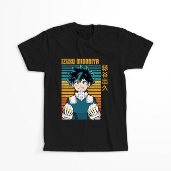 Koszulka Czarna My Hero Academia / Akademia bohaterów - WYBIERZ KOLOR KOSZULKI I FASON