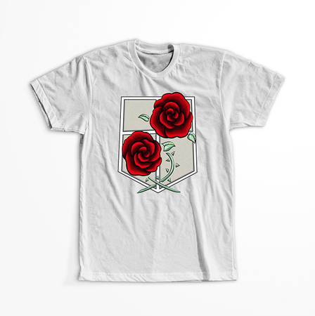 Koszulka Biała Attack on titan WYBIERZ KOLOR KOSZULKI I FASON