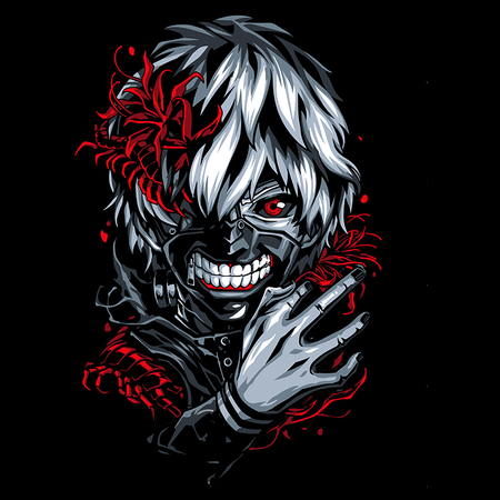 Koszulka Biała Tokyo Ghoul - WYBIERZ KOLOR KOSZULKI I FASON