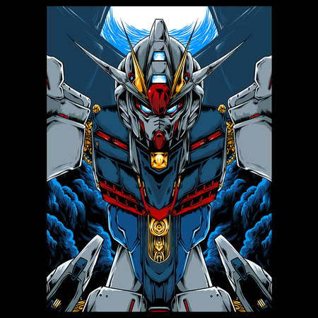 Koszulka Biała Gundam - WYBIERZ KOLOR KOSZULKI I FASON