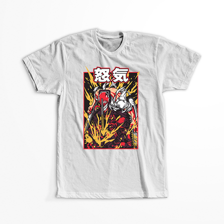 Koszulka Biała  Chainsaw Man WYBIERZ KOLOR KOSZULKI I FASON