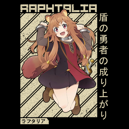 Koszulka Czarna - The Rising of the Shield Hero - WYBIERZ KOLOR KOSZULKI I FASON