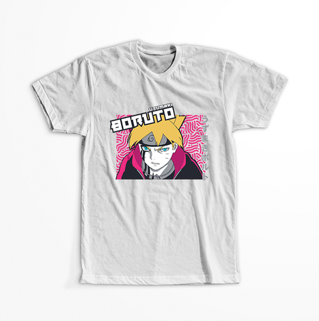 Koszulka Biała Naruto / Boruto - WYBIERZ KOLOR KOSZULKI I FASON