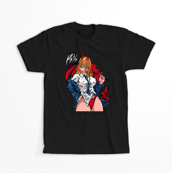 Koszulka Czarna Chainsaw Man WYBIERZ KOLOR KOSZULKI I FASON