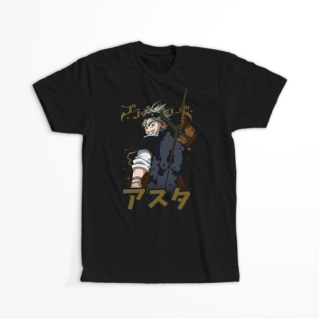 Koszulka Czarna - Black Clover - WYBIERZ KOLOR KOSZULKI I FASON